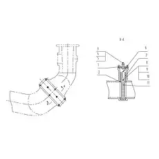 Intake pipe cover - Блок «Охлаждение системы стартера»  (номер на схеме: 1)
