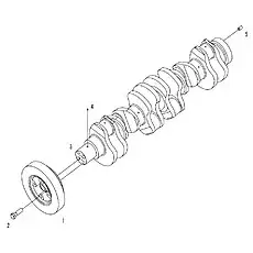 Vibration damper bolt - Блок «Коленчатый вал и демпфер вибрации»  (номер на схеме: 2)