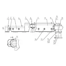 Exhaust pipe - Блок «Выпускной коллектор»  (номер на схеме: 1)