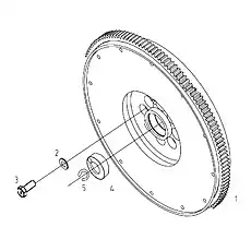 A-type elastic retaining ring for hole application - Блок «Маховик»  (номер на схеме: 5)