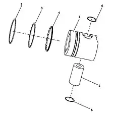 Масляное кольцо спиральной опорной пружины - Блок «Поршень в сборе»  (номер на схеме: 4)