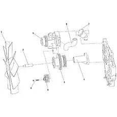 комплект натяжного шкива - Блок «Водяной насос и вентилятор»  (номер на схеме: 9)
