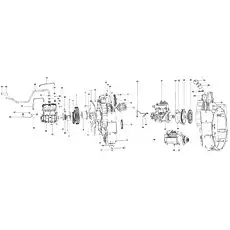 Двухцилиндровый воздушный компрессор - Блок «Шестеренчатый привод»  (номер на схеме: 28)