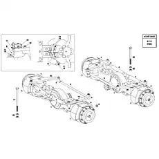 STEERING CYLINDER - Блок «160.7700 FRONT AND REAR AXLE»  (номер на схеме: 4)