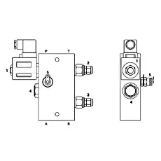 TEST COUPLING - Блок «V91031 STEUERBLOCK KPL CONTROL BLOCK CPL»  (номер на схеме: 5)