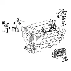GASKET - Блок «396 101 021 ENGINE -FUEL LINES»  (номер на схеме: 29)