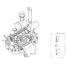 Water inlet pipe - Блок «ENGINE INSTALLATION»  (номер на схеме: 7)