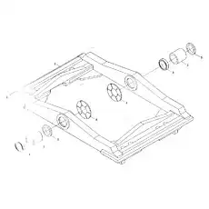 Auxiliary frame weld - Блок «9F650-14A000000A0 Auxiliary frame assembly»  (номер на схеме: 1)