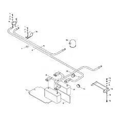 Bottom base plate - Блок «9F653-65A000000A0 Battery wiring and installation»  (номер на схеме: 13)