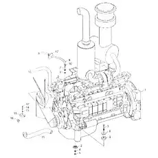 Diesel engine and its accessories - Блок «9F653-01A000000A0 Engine installation»  (номер на схеме: 1)