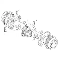 Rear drive axle assembly - Блок «9F650-27A000000A0  Rear drive axle installation»  (номер на схеме: 3)