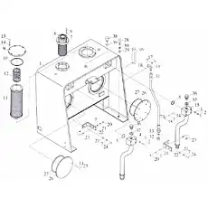 Болт-пробка маслослива - Блок «Бак гидросистемы»  (номер на схеме: 2)