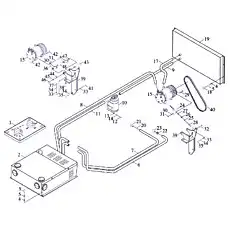 Труба испарителя для компрессор - Блок «Система кондиционирования»  (номер на схеме: 13)