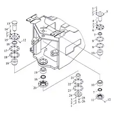 Болт M12x50 - Блок «Тележка- синтез шарнирного соединения»  (номер на схеме: 4)
