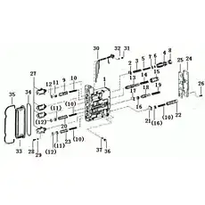 Valve core - Блок «Control valve parts C21-4110001905 4644 159»  (номер на схеме: 22)