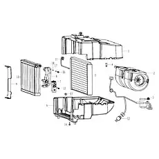 Heat exchanger core - Блок «Evaporator assembly M13-4190003082 (330112)»  (номер на схеме: 10)