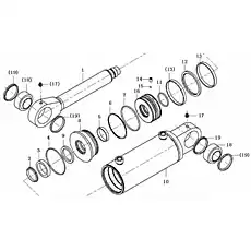 Cylinder tube - Блок «Hydraulic cylinder F12-4120004762 100*50*169-473(3713CH)»  (номер на схеме: 10)
