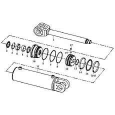 Cylinder tube - Блок «Hydraulic cylinder F18-4120004770 115*50*303-610(3713CH)»  (номер на схеме: 11)