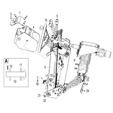 Pedal - Блок «Operation bench assembly L8-2827000555»  (номер на схеме: 18)