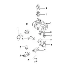 T-nipple - Блок «Prefill valve assembly J7-2818000382»  (номер на схеме: 6)