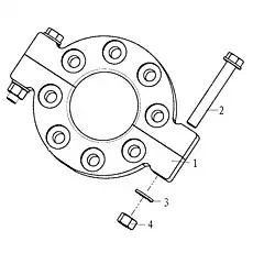 Ball joint anchorage - Блок «Retaining plate; ball cap assy machd; H6-2835000194»  (номер на схеме: 1)