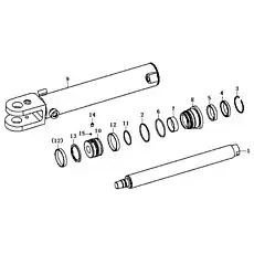 Washer - Блок «Right steering cylinder F15-4120004763 63*45*340-577(3713CH)»  (номер на схеме: 3)