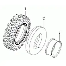 Tyre - Блок «Tire E3-4110002032 17.5-25-16PRTT E-2/L-2»  (номер на схеме: 1)
