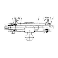 SCREW M8X7 - Блок «380900708 Front Wheel Steering Cylinder»  (номер на схеме: 4)