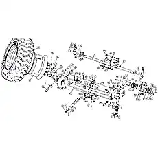 Зажимная пластина - Блок &laquo;Передняя ось&raquo;  (номер на схеме: 26)