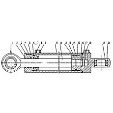 Опорное кольцо - Блок «Правый шарнирный рулевой цилиндр»  (номер на схеме: 13)