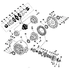 Гайка M20×2 - Блок &laquo;Сухой тормозной мост&raquo;  (номер на схеме: 38)