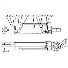 Уплотнительное кольцо 70×3,1 - Блок &laquo;Цилиндр изменения угла наклона лопаты&raquo;  (номер на схеме: 6)