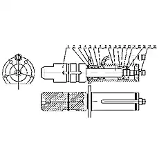 Соединитель - Блок «Цилиндр защелки»  (номер на схеме: 17)