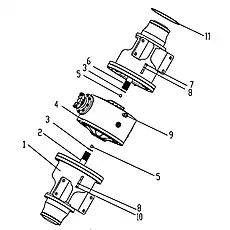 Шайба 16 - Блок &laquo;Ведущий мост с мокрым сцеплением&raquo;  (номер на схеме: 8)