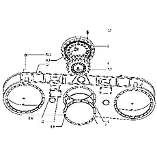 Болт M12×30 - Блок &laquo;Ведущий мост с мокрым сцеплением&raquo;  (номер на схеме: 8)