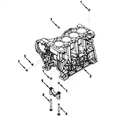 Болт с фланцем и шестигранной головкой - Блок «Блок цилиндров»  (номер на схеме: 4)