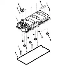Крышка заливной горловины - Блок «Крышка клапанного механизма»  (номер на схеме: 2)