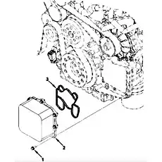 Уплотнение корпуса маслоохладителя - Блок «Маслоохладитель двигателя»  (номер на схеме: 3)