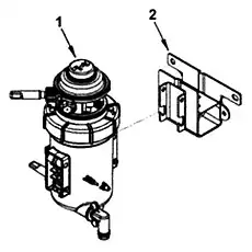Топливный фильтр - Блок «Место установки топливного фильтра»  (номер на схеме: 1)