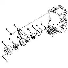 Пружинное кольцо - Блок «Привод вентилятора»  (номер на схеме: 2)