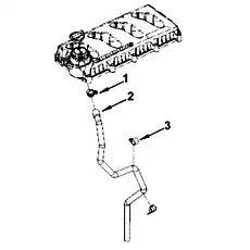 Трубка сапуна - Блок «Сапун картера двигателя»  (номер на схеме: 2)