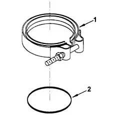 Уплотнительное кольцо - Блок «Соединение воздуховода»  (номер на схеме: 2)