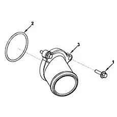 Уплотнительное кольцо - Блок «Входной водяной патрубок»  (номер на схеме: 2)