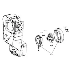 Parking brake flange (ZL40/50) - Блок «Стояночный тормоз в сборе»  (номер на схеме: 110)