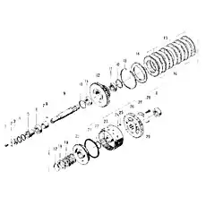 Radial ball bearing 109 - Блок «ZL20-036000, ZL20-036000X1 Задний вал в сборе»  (номер на схеме: 11)