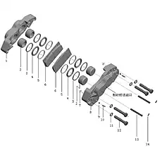 Cotter pin 2.5X25 - Блок «Brake Assembly»  (номер на схеме: 14)