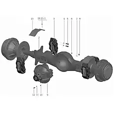 Cover board - Блок «Front Drive Axle Assembly 2»  (номер на схеме: 13)
