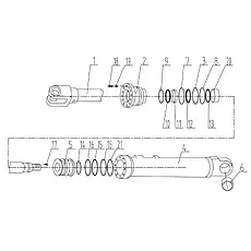 Piston rod sealing ring - Блок «Lifting Cylinder»  (номер на схеме: 13)