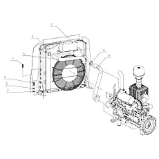 Radiator(For whole hood) - Блок «Radiator And Piping»  (номер на схеме: 7)