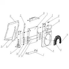 Upper rubber plate - Блок «Radiator Assembly (For Split Hood)»  (номер на схеме: 15)